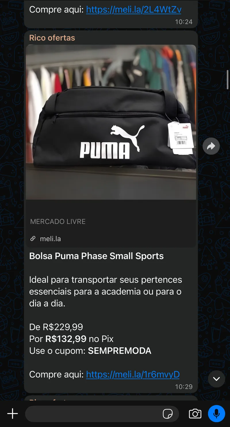 Print real do grupo: Bolsa Puma Phase Small Sports